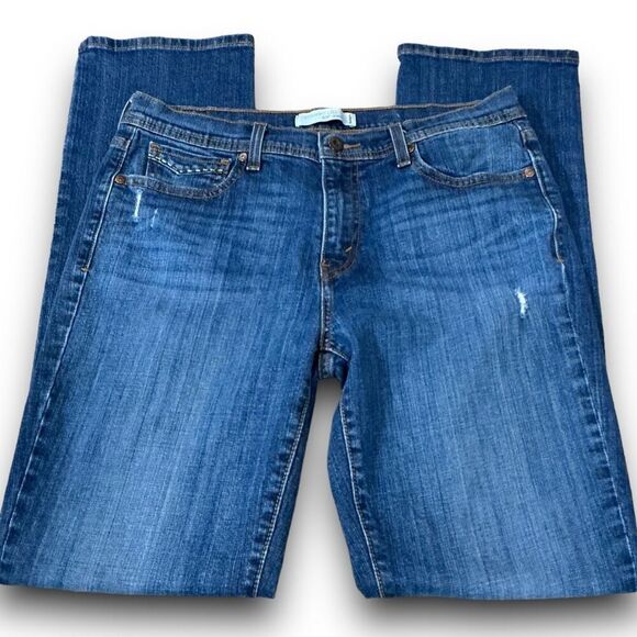 Levi’s Medium Wash Distressed Straight Leg 505 Jeans Size 12 L/C - Picture 7 of 9